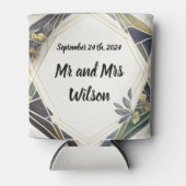 Rafraîchisseur Pour Canette Géométrique moderne avec petites fleurs (Devant)