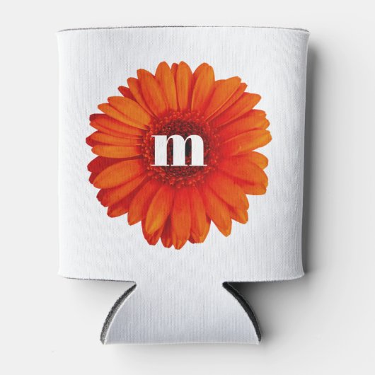 Rafraîchisseur Pour Canette Gerbera Daisy Monogramme initial (Devant)