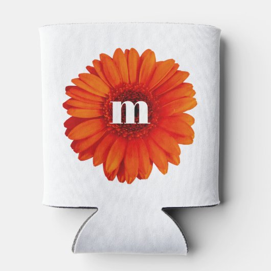 Rafraîchisseur Pour Canette Gerbera Daisy Monogramme initial (Dos)