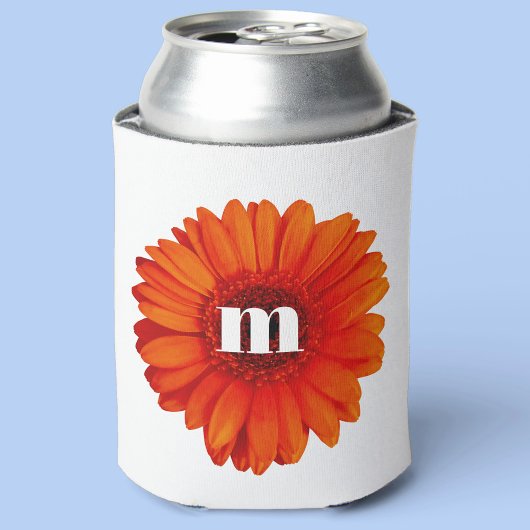Rafraîchisseur Pour Canette Gerbera Daisy Monogramme initial