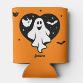 Rafraîchisseur Pour Canette Ghost Halloween mignon Avec Coeur Et Chat (Dos)