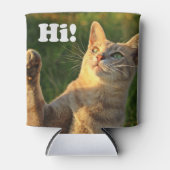 Rafraîchisseur Pour Canette Ginger Cat Dit Bonjour ! (Devant)