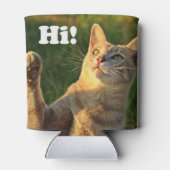 Rafraîchisseur Pour Canette Ginger Cat Dit Bonjour ! (Dos)