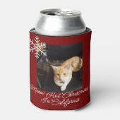 Rafraîchisseur Pour Canette Ginger Cat Photo Text Customize (Can devant)