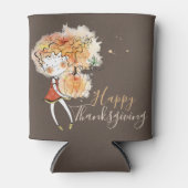 Rafraîchisseur Pour Canette Ginger Girl avec Citrouille Thanksgiving (Devant)