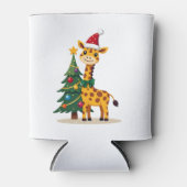 Rafraîchisseur Pour Canette Gingerbread Man Giraffe Santa Hat Christmas Tree T (Devant)