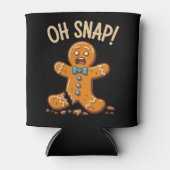 Rafraîchisseur Pour Canette Gingerbread Man Oh Snap Christmas Cookie Baking (Devant)