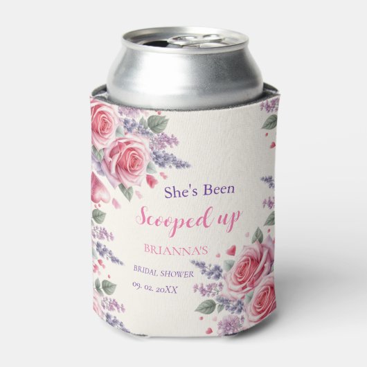 Rafraîchisseur Pour Canette Glace à l'eau aquarelle Mariage Fête prénuptiale (Can devant)