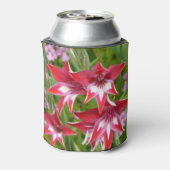 Rafraîchisseur Pour Canette Gladiolas rouge et blanc Botanique d'été (Can Dos)