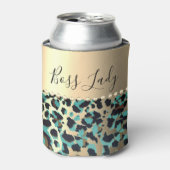 Rafraîchisseur Pour Canette Glam Leopard Boss Lady (Can devant)