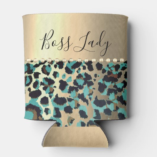 Rafraîchisseur Pour Canette Glam Leopard Boss Lady (Dos)