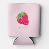 Rafraîchisseur Pour Canette Glitter Fraise Rose Cool (Devant)