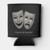 Rafraîchisseur Pour Canette Glittery Comedy & Tragedy Drama Mask (Devant)