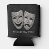 Rafraîchisseur Pour Canette Glittery Comedy & Tragedy Drama Mask (Dos)