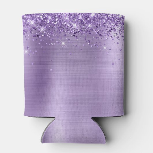 Rafraîchisseur Pour Canette Glittery Light Purple Foil 60e anniversaire (Dos)