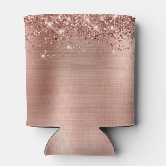 Rafraîchisseur Pour Canette Glittery Rose Gold Foil 21e anniversaire (Dos)