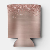 Rafraîchisseur Pour Canette Glittery Rose Gold Foil 75e anniversaire (Dos)