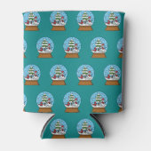 Rafraîchisseur Pour Canette Globe de neige avec le cardinal Snowman et Pine Tr (Devant)