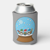 Rafraîchisseur Pour Canette Globe des neiges avec trois Chouettes Gnomes (Can Dos)