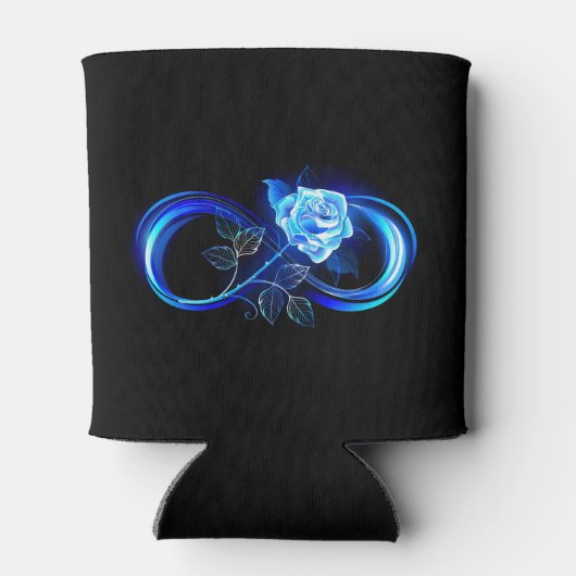 Rafraîchisseur Pour Canette Glowing infinity with blue rose (Dos)