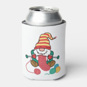 Rafraîchisseur Pour Canette Gnome Tricot mignon Knitter Cadeau Gnomes nordique (Can devant)