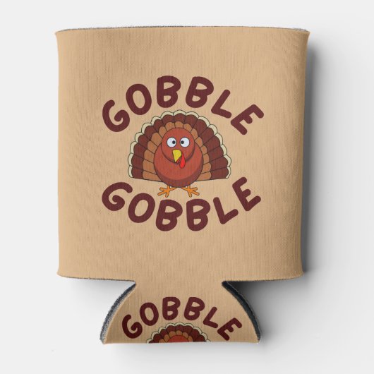 Rafraîchisseur Pour Canette Gobble Gobble Thanksgiving  (Devant)