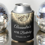 Rafraîchisseur Pour Canette Gold 60th Birthday Party 70's Disco Ball<br><div class="desc">Augmentez votre 60e anniversaire avec notre Disco Ball Can Cooler Gold 70's, conçu pour ajouter une pop de couleur et un style rétro à votre fête. Ce peut refroidir est le complément parfait à un bain à thème disco ou à tout événement où vous voulez insuffler une touche de "nostalgie...</div>