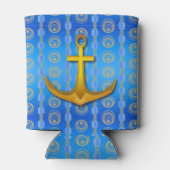 Rafraîchisseur Pour Canette Gold Ancre Blue Cerulean Can Cooler (Dos)