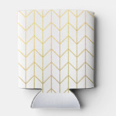 Rafraîchisseur Pour Canette Gold Chevron White Arrière - plan Modern Chic (Dos)