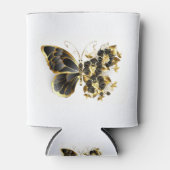 Rafraîchisseur Pour Canette Gold flower Butterfly with Black Orchid (Devant)