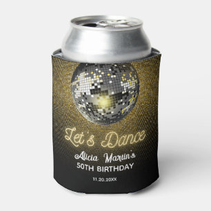 Rafraîchisseur Pour Canette Gold Halftone Disco Ball Dansons Anniversaire