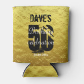 Rafraîchisseur Pour Canette Gold moderne 50e N'importe quel âge fête d'anniver (Devant)