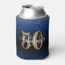 Gold Parties scintillant 50 & Fabulous Blue Ombre