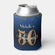 Gold Parties scintillant 50 & Fabulous Blue Ombre