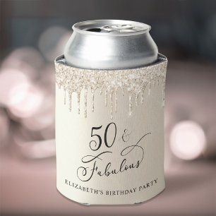 Rafraîchisseur Pour Canette Gold Parties scintillant 50e fête d'anniversaire