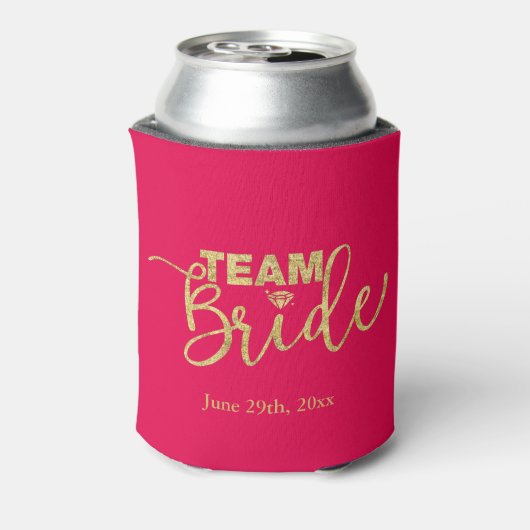 Rafraîchisseur Pour Canette Gold Parties scintillant Team Bride Bachelorette F (Can Dos)