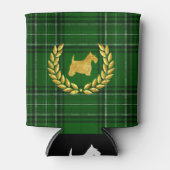 Rafraîchisseur Pour Canette Gold Scotty & Wreath Green Plaid (Devant)