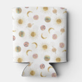 Rafraîchisseur Pour Canette Gold Sun Moon Planètes Space Illustration blanche (Dos)