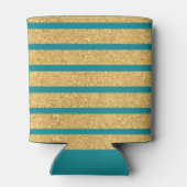 Rafraîchisseur Pour Canette Gold Turquoise "Hello Quarty" Parties scintillant  (Dos)