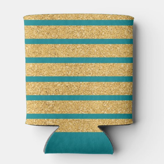 Rafraîchisseur Pour Canette Gold Turquoise "Hello Quarty" Parties scintillant  (Dos)