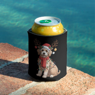 Rafraîchisseur Pour Canette Golden Doodle Magnifique Renne Arbre de Noël