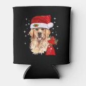 Rafraîchisseur Pour Canette Golden Retriever Noël drôle cadeau de Noël (Devant)