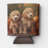 Rafraîchisseur Pour Canette Goldendoodle Chiot Automne Citrouille délice (Devant)