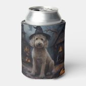 Rafraîchisseur Pour Canette Goldendoodle Citrouille Halloween effrayant (Can devant)