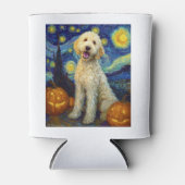 Rafraîchisseur Pour Canette Goldendoodle mignon chien Halloween Jack-o'-lanter (Devant)