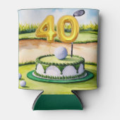 Rafraîchisseur Pour Canette GOLF 40e fête d'anniversaire (Devant)