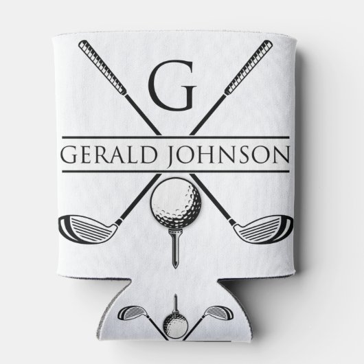 Rafraîchisseur Pour Canette Golf Design Monogramme Modèle (Dos)