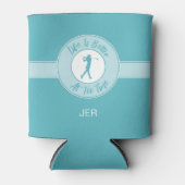 Rafraîchisseur Pour Canette Golf Funny Saying Life Tee Time Monogram Teal (Devant)