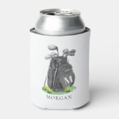 Rafraîchisseur Pour Canette Golf Name Black Monogram (Can devant)