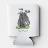 Rafraîchisseur Pour Canette Golf Nom Monogramme Noir (Dos)